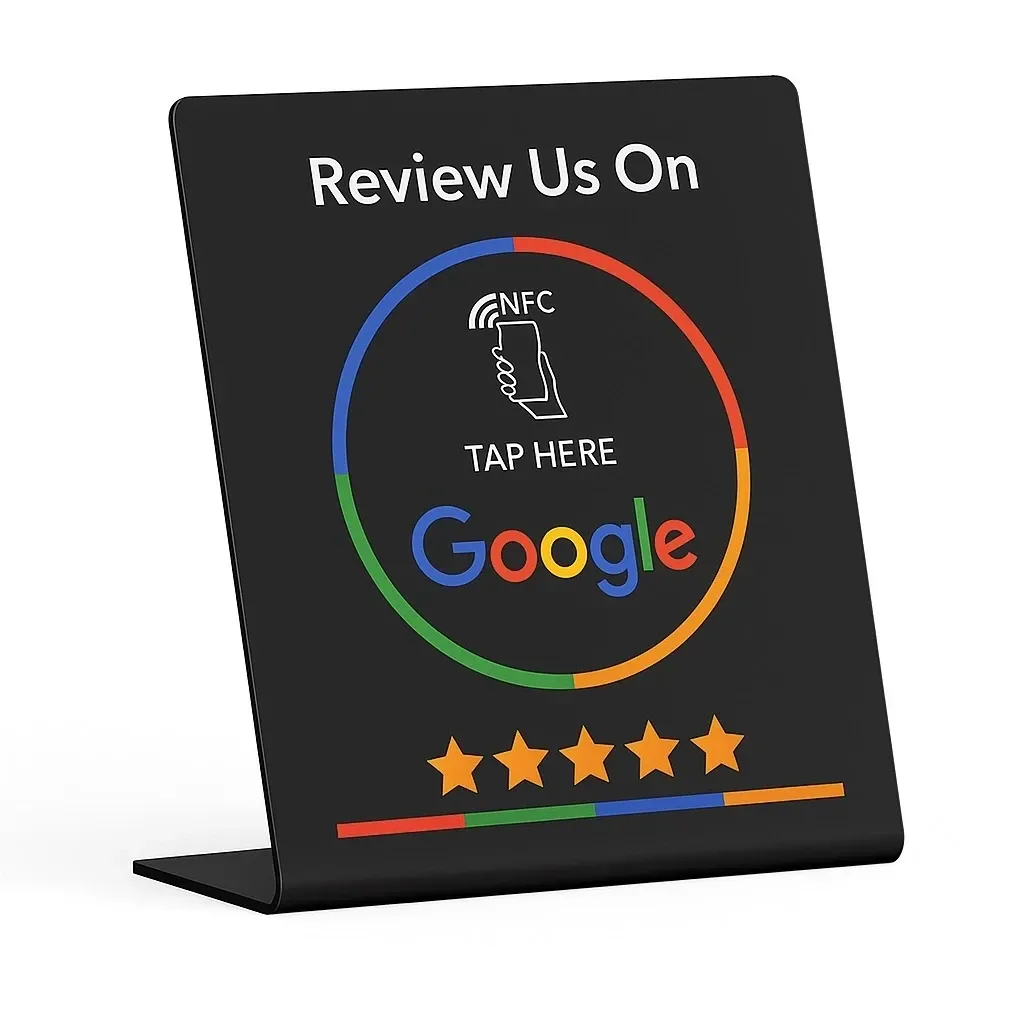 Табела (черна) Google Review EN